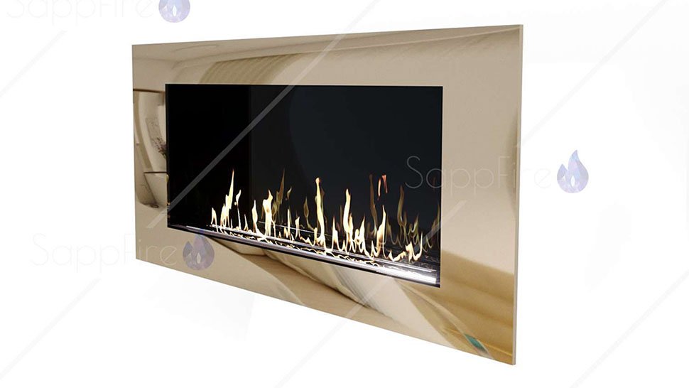 Биокамин встраиваемый SappFire Mercury Chrome 1500